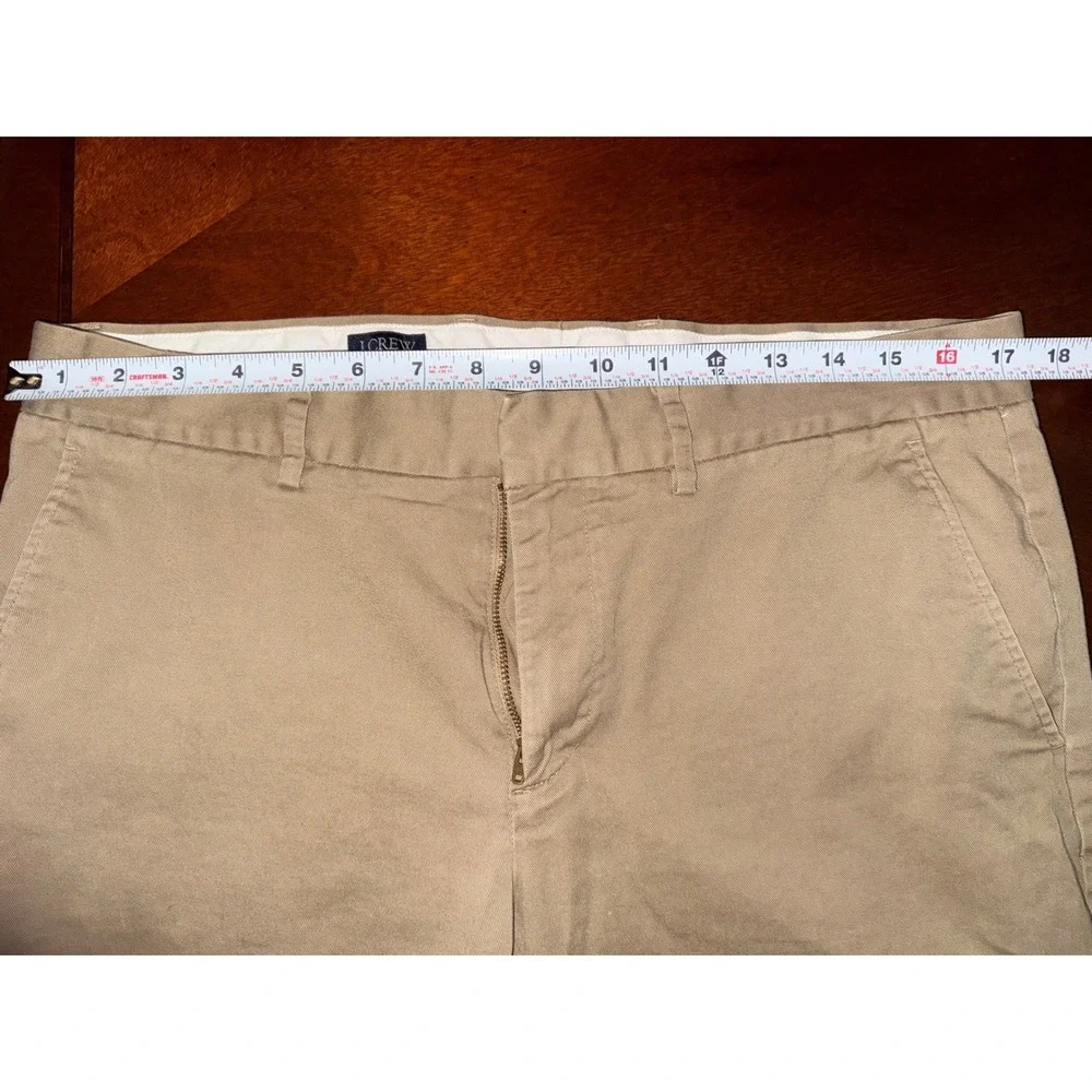 J‎ Crew Bedford Chino Pants Khaki Tan Flat Front Mens Size 34x32 Business Casual